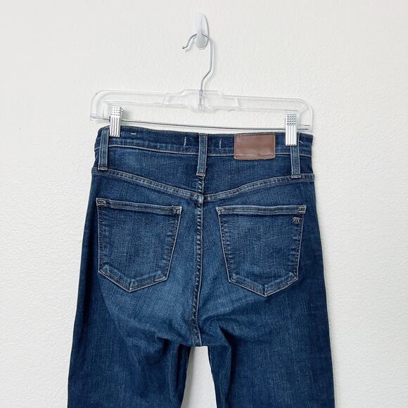 [Madewell] Dark Hayes Wash 10" High Rise Skinny Jeans Stretch Denim Size 26 - Picture 8 of 11